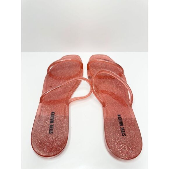 Steve Madden Sandals Womens Size 8 Pink Jelly Double Straps Slip On - Picture 4 of 7